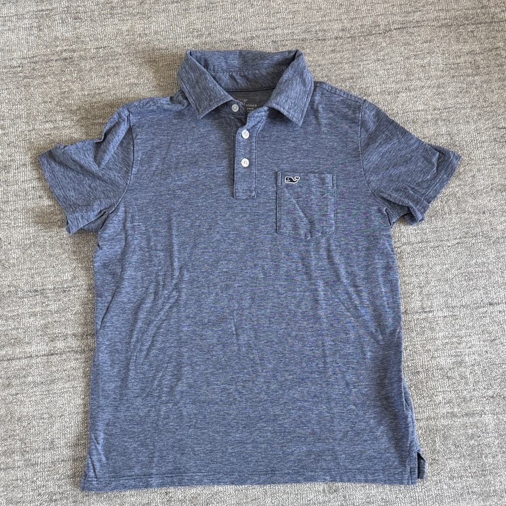 Vineyard Vines Kids Edgartown Blue Polo Shirt